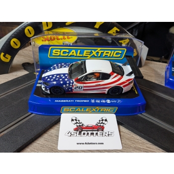 Scalextric Maserati Coupe Cambiocorsa Trofeo #20 USA Stars & Stripes Johannes van Overbeek