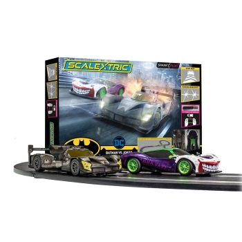 Scalextric SET Spark Plug - Batman vs Joker Slot Car Racing Set